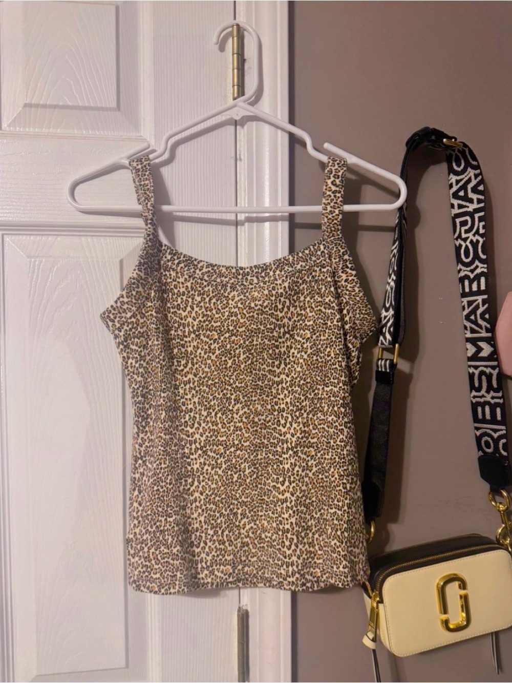 Leopard Print Cami Tank Top, Size L but fits tight like a MEDIUM!!!